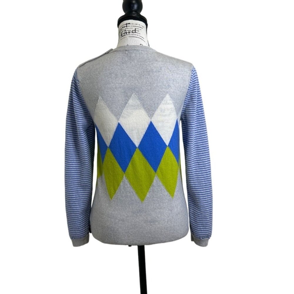 Aquascutum Womens Size S Wool Sweater Long Sleeve Blue Gray Green - Picture 3 of 7